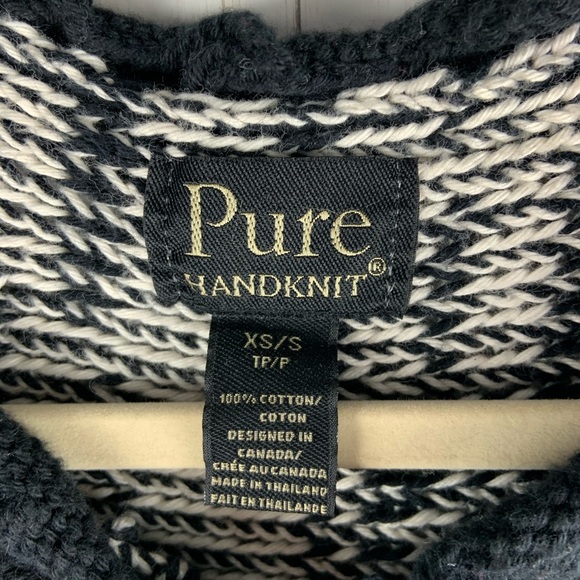 PURE Handknit 💯 Cotton Cardigan Sweater XS/S - Picture 4 of 7